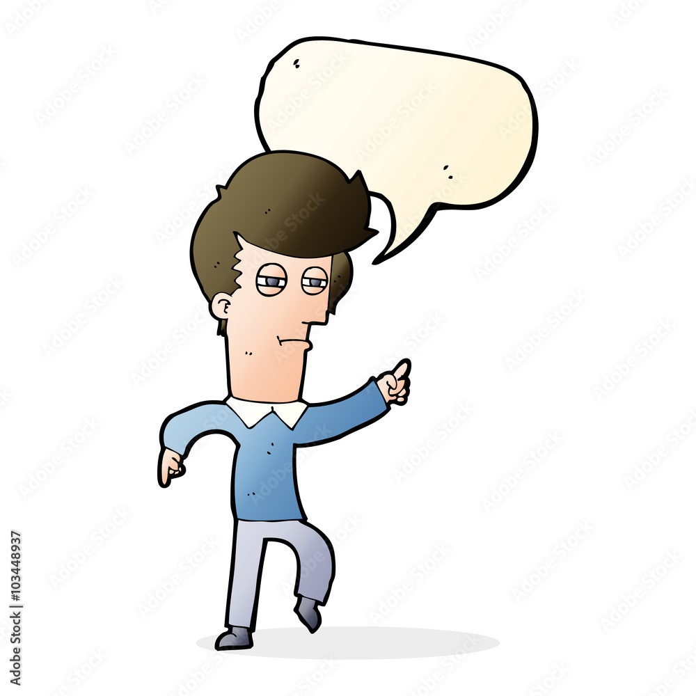 cartoon man accusing with speech bubble cartoon man accusing with speech bubble