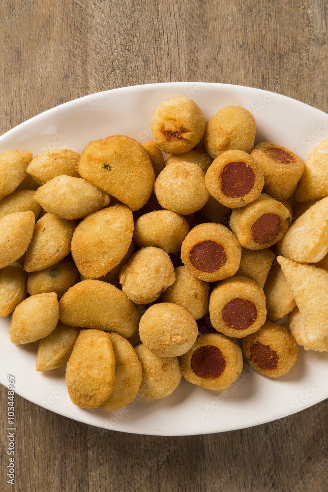 Mixed brazilian snacks fried Mixed brazilian snacks fried