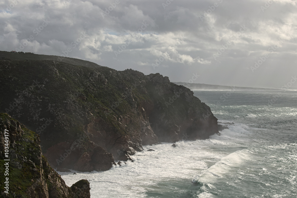 A place where the sea meets the land. High cliffs. Big waves and gusty winds. Cabo da Roca.