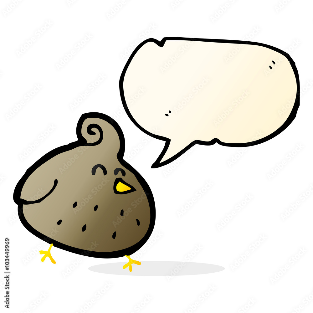 cartoon bird with speech bubble cartoon bird with speech bubble