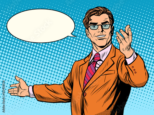 businessman welcome business concept
