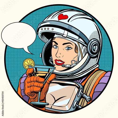 love woman cosmonaut cocktail