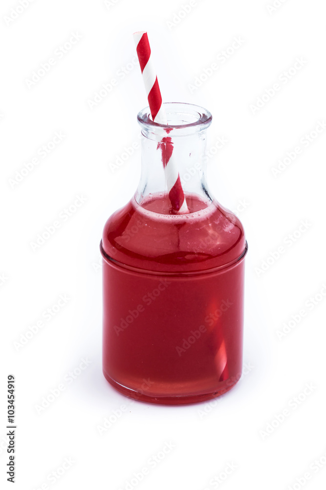 Obraz premium Pomegranates juice isolated on white background