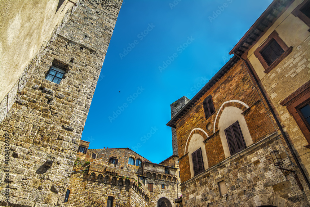 San Gimignano under a clear sky