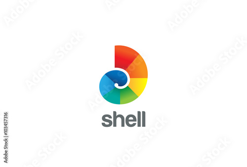 Colorful Shell Logo abstract design vector template