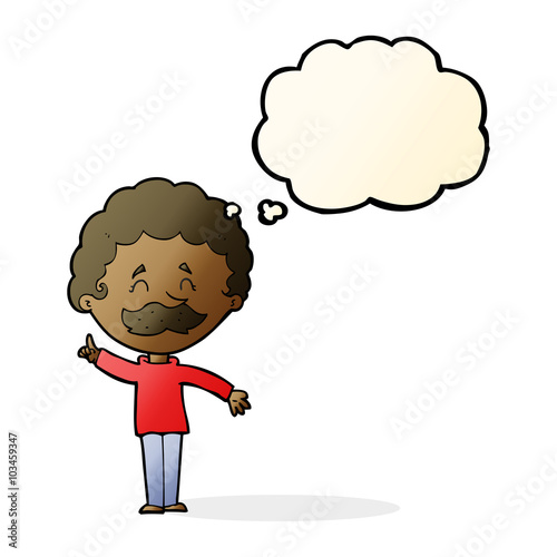 Wallpaper Mural cartoon man with idea with thought bubble Torontodigital.ca