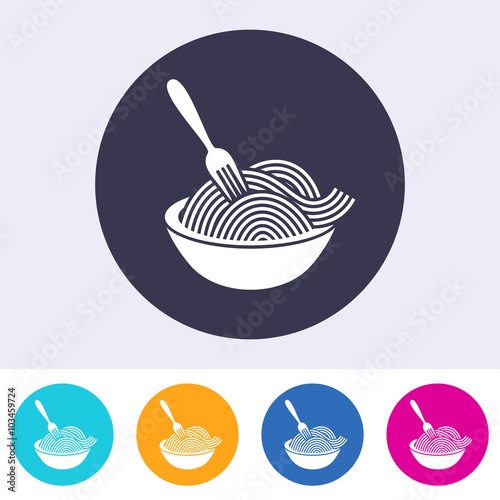Single vector spaghetti icon