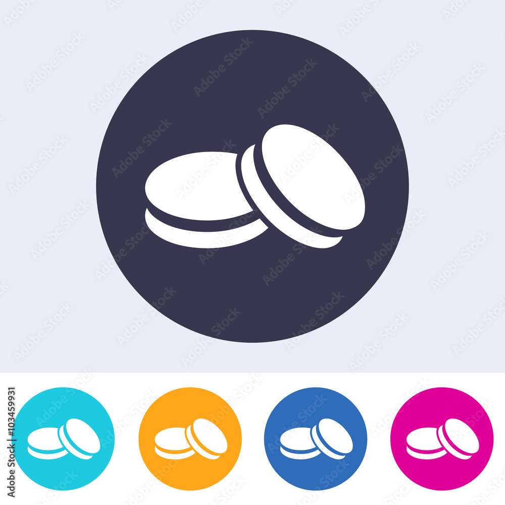 Single vector macarons icon Single vector macarons icon