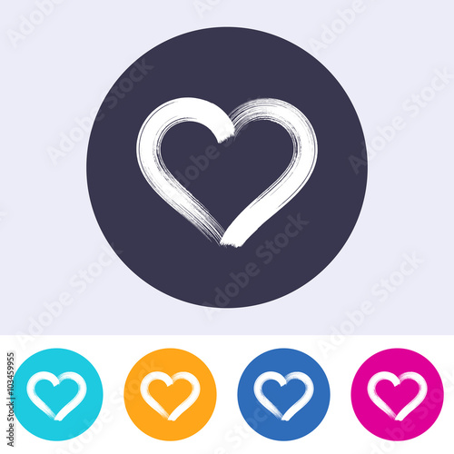 Single vector heart icon