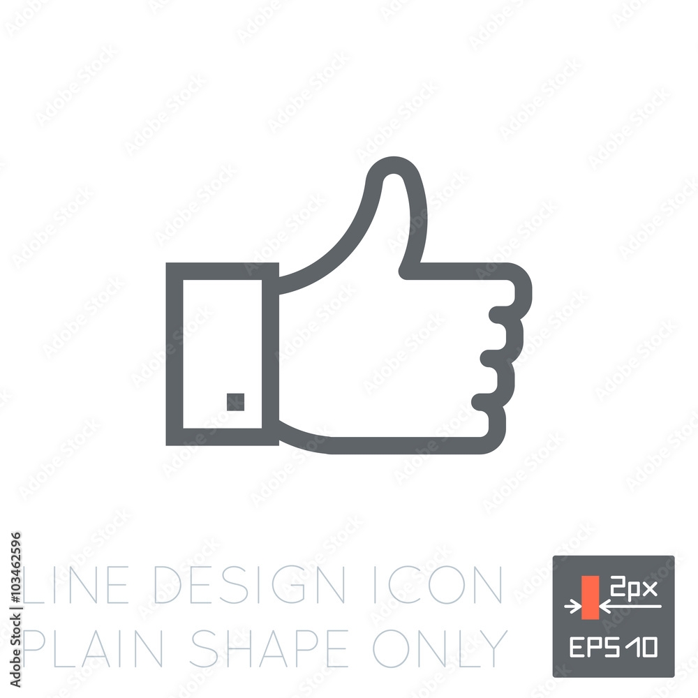Thin 2px line vector icon for user interfaces Thin 2px line vector icon for user interfaces