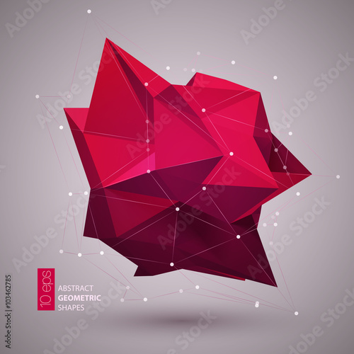3D Kugeln Tapete - Fototapete Abstract geometric shape background. Vector illustration