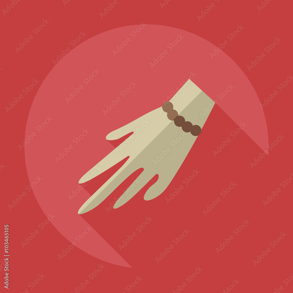 Obraz premium Flat modern design with shadow icons manicure