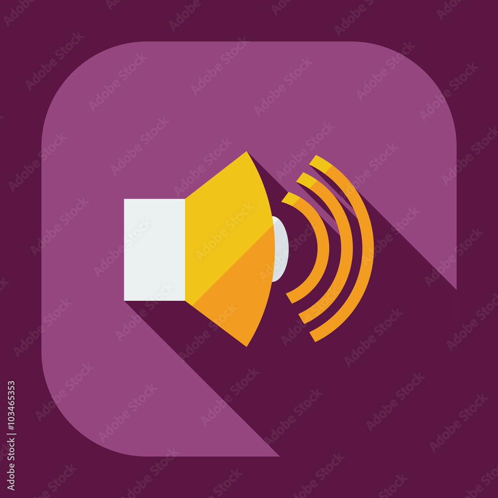 Flat modern design with shadow icons sound Flat modern design with shadow icons sound