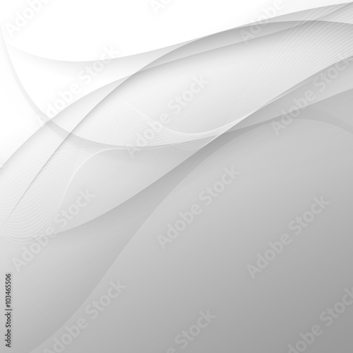 Abstract gray background with wave. Vector illustration © unscrew
