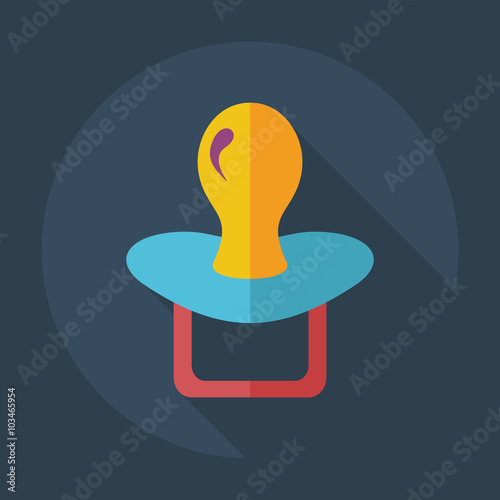 Flat modern design with shadow icons soother