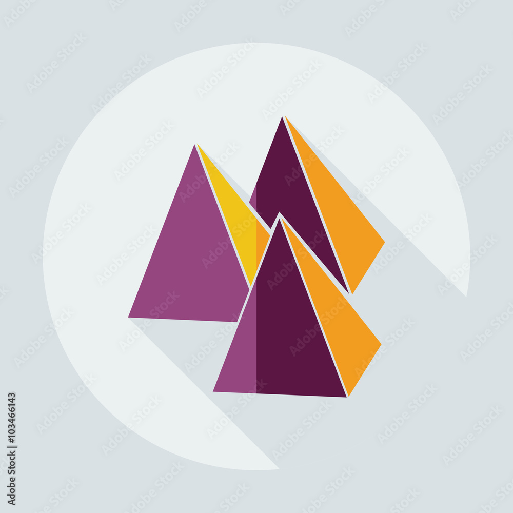 Flat modern design with shadow icons pyramid Flat modern design with shadow icons pyramid