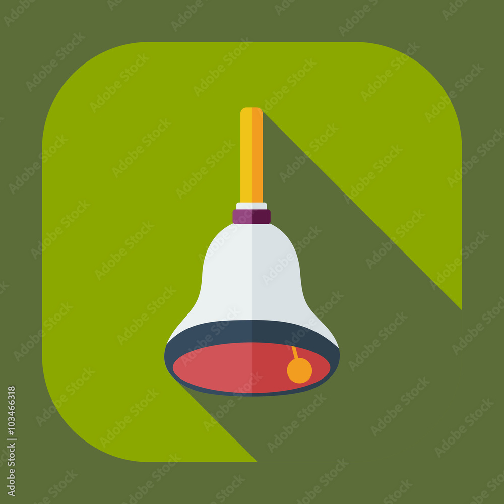 Flat modern design with shadow Icon bell Flat modern design with shadow Icon bell