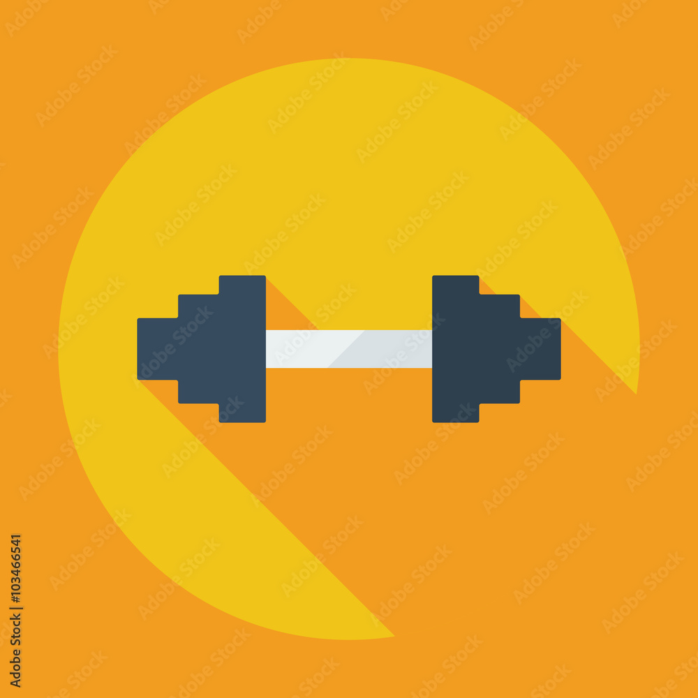 Obraz premium Flat modern design with shadow icon dumbbell