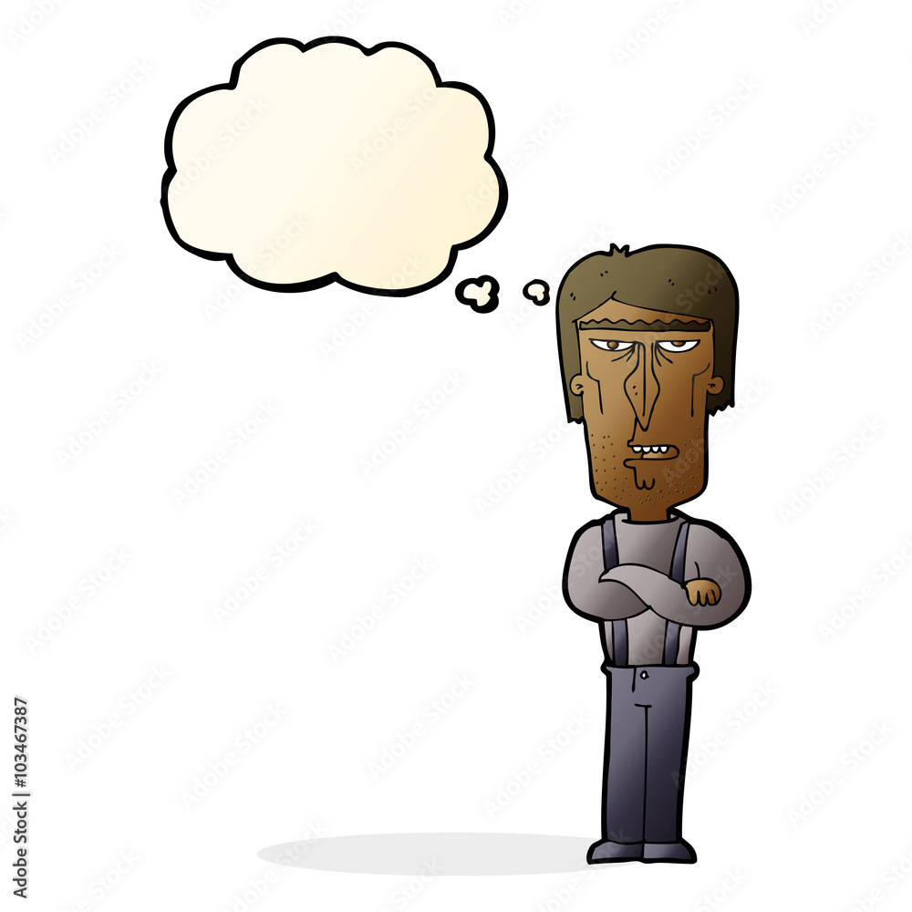 cartoon angry man with thought bubble cartoon angry man with thought bubble