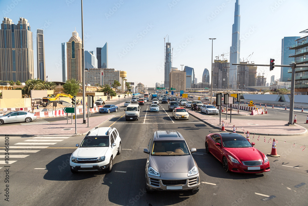 Fototapeta premium Modern highway in Dubai