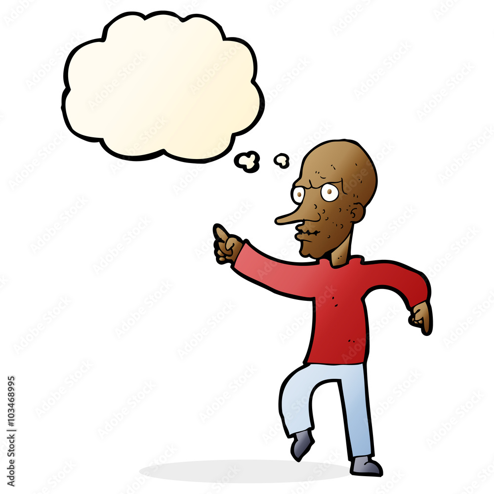 cartoon angry old man with thought bubble cartoon angry old man with thought bubble