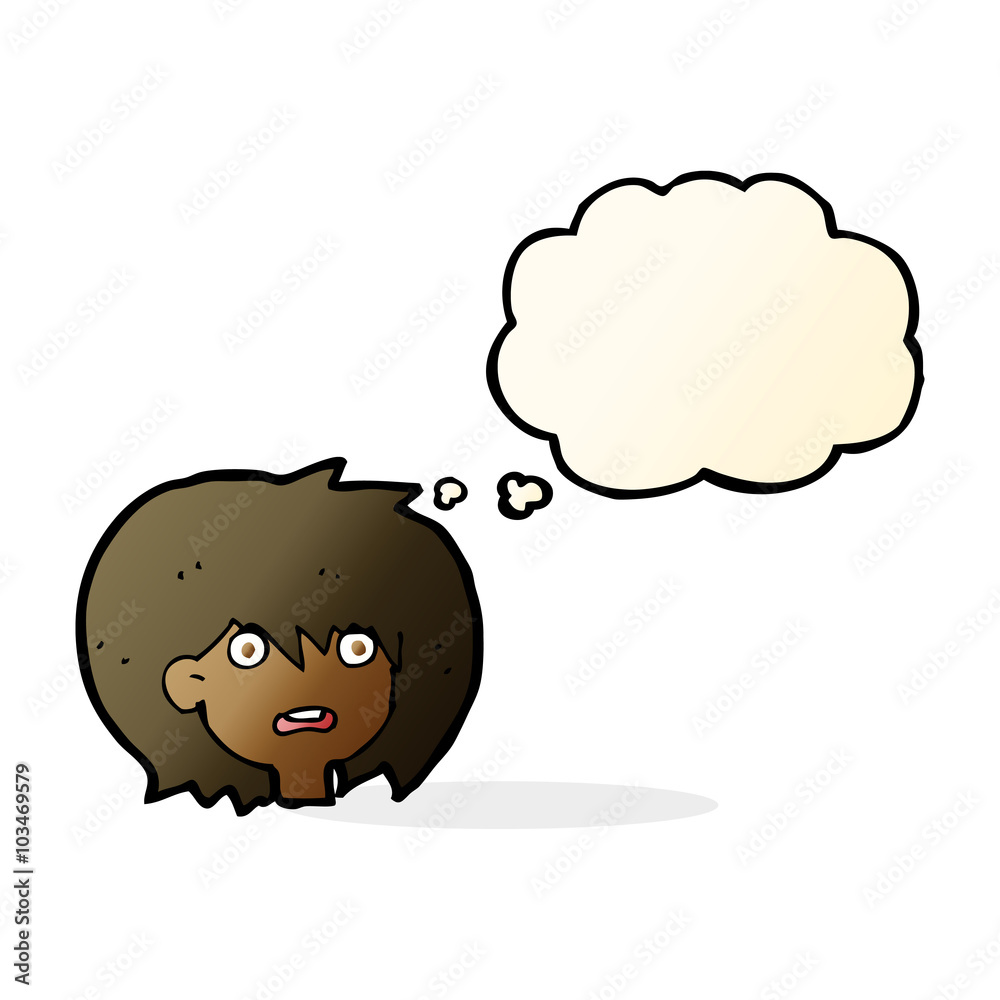 cartoon shocked expression with thought bubble cartoon shocked expression with thought bubble