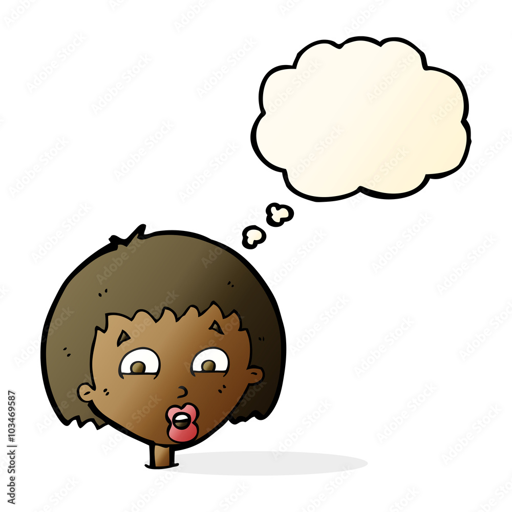 cartoon shocked expression with thought bubble cartoon shocked expression with thought bubble