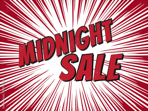 midnight sale, wording in comic speech