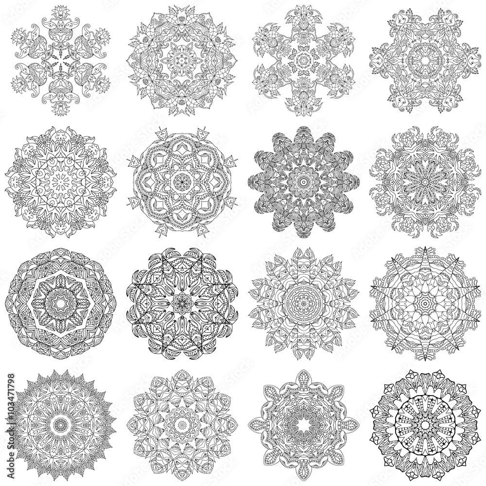 Set of mandalas Set of mandalas