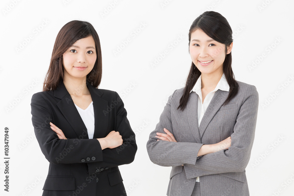 asian businesswomen isolated on white background asian businesswomen isolated on white background