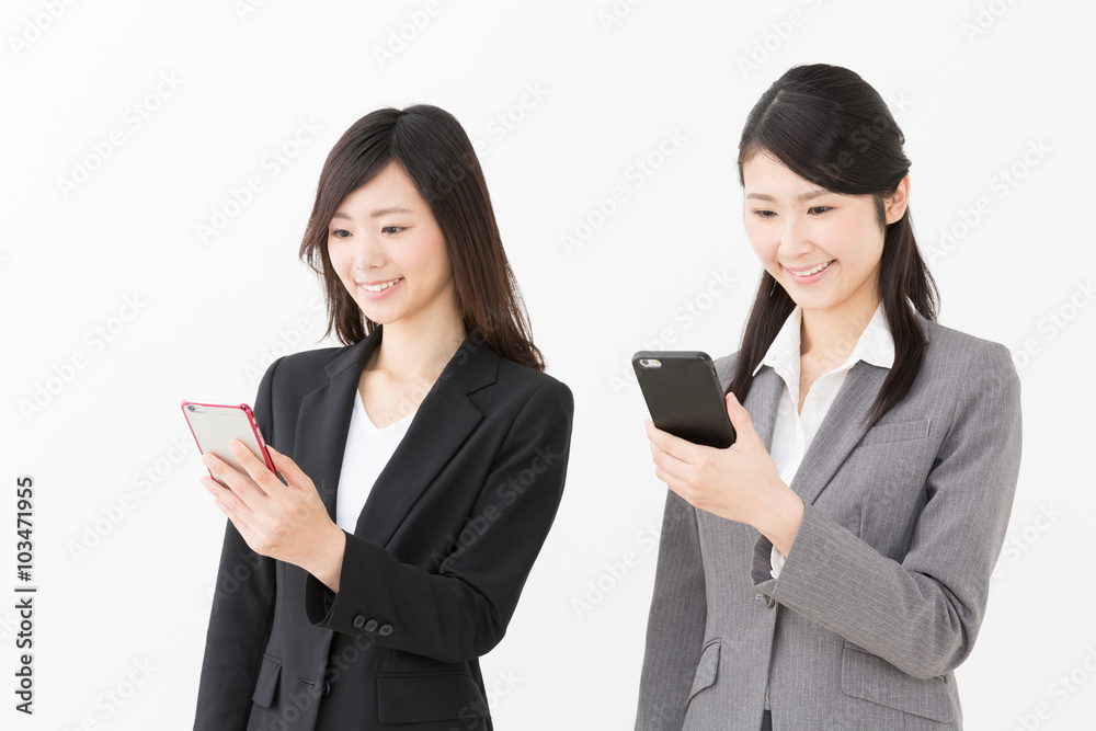 asian businesswomen isolated on white background asian businesswomen isolated on white background