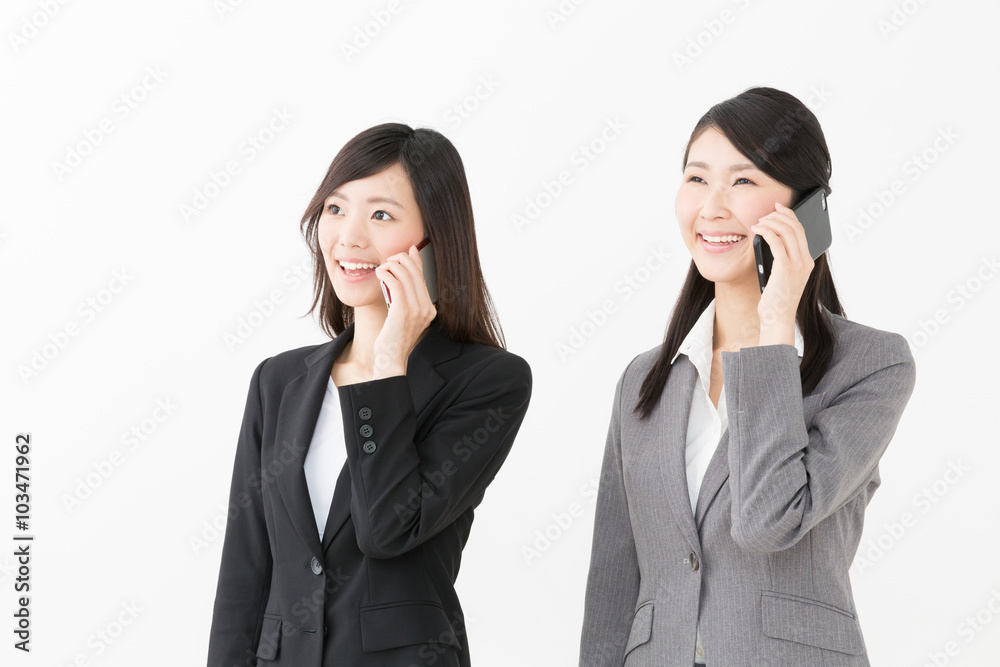 asian businesswomen isolated on white background asian businesswomen isolated on white background