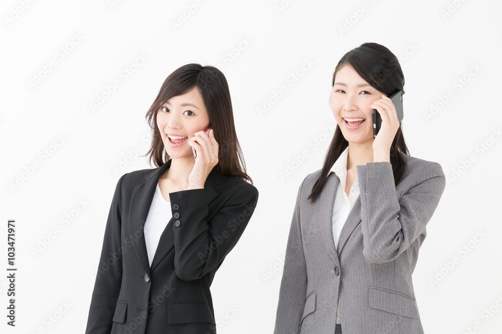 asian businesswomen isolated on white background asian businesswomen isolated on white background