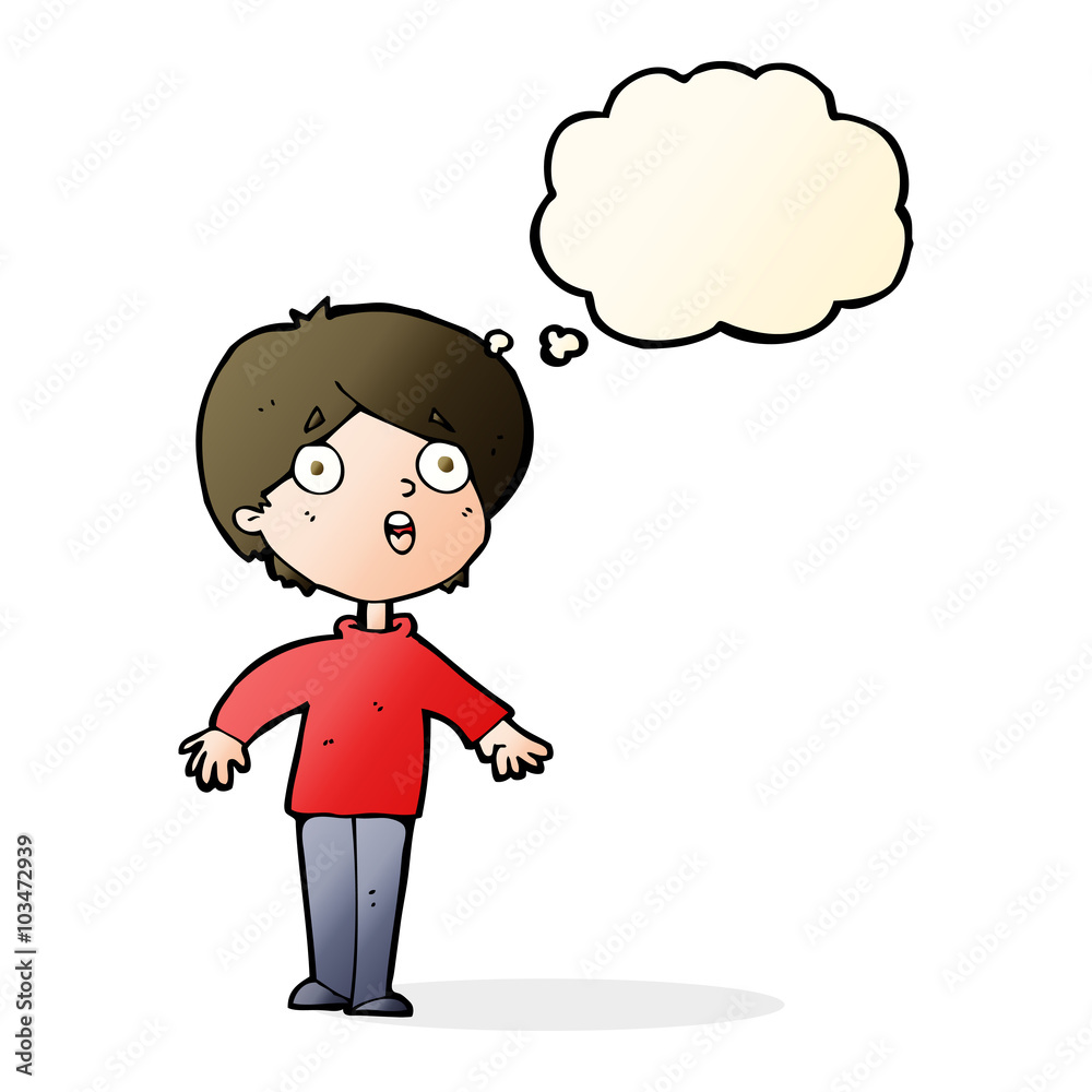 cartoon surprised man with thought bubble cartoon surprised man with thought bubble