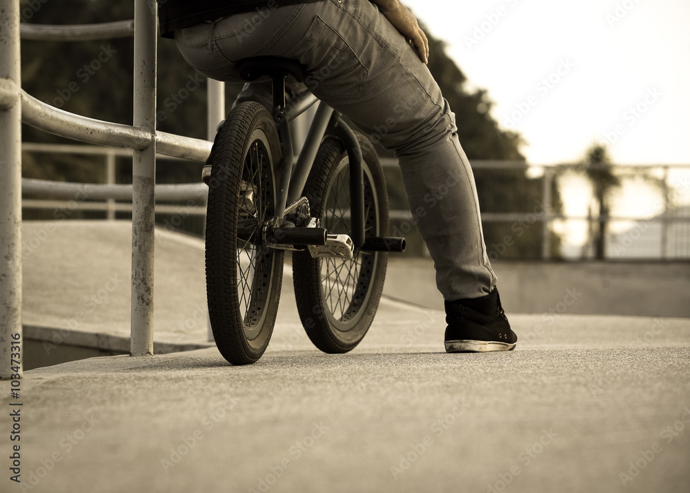 Naklejka premium BMX in vintage style