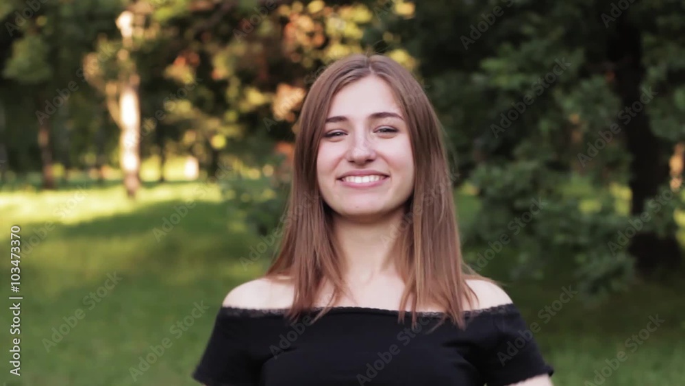 Beautiful And Happy Girl . Beautiful smiling .
