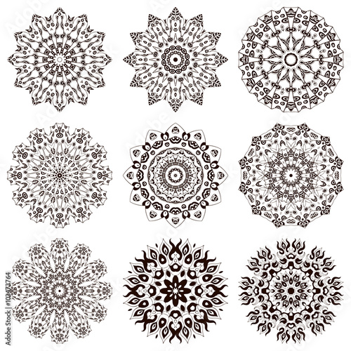 Wallpaper Mural Set of mandalas Torontodigital.ca