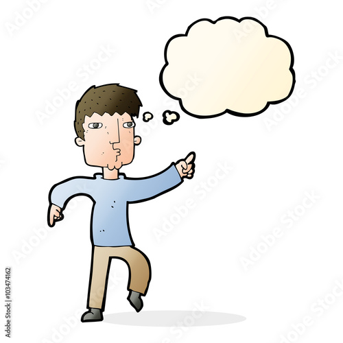 Wallpaper Mural cartoon dancing man with thought bubble Torontodigital.ca