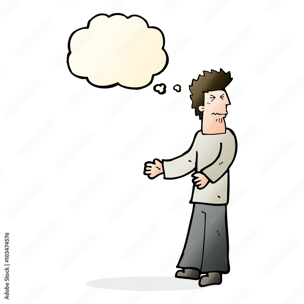 cartoon disgusted man with thought bubble cartoon disgusted man with thought bubble