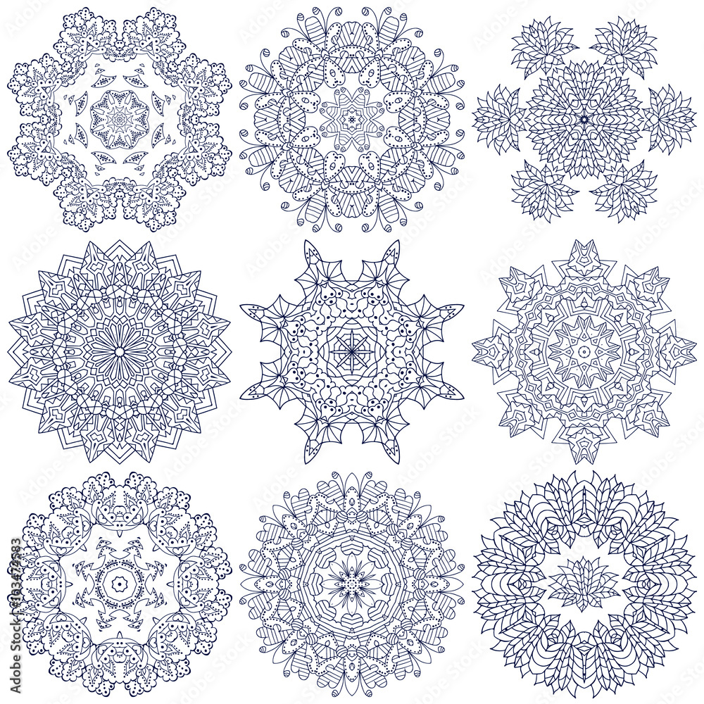 Set of mandalas Set of mandalas