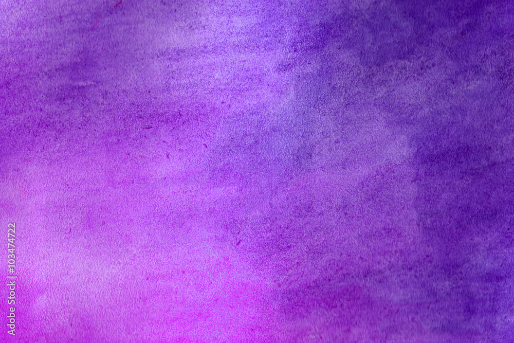 Purple grunge in watercolor - obrazy, fototapety, plakaty 