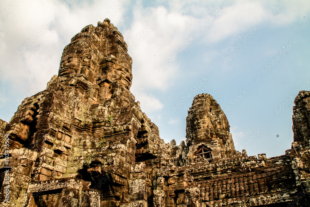 Landscape view of the temples at Angkor Wat, Siem Reap, Cambodia