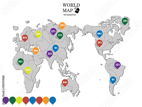 World Map Info graphics.