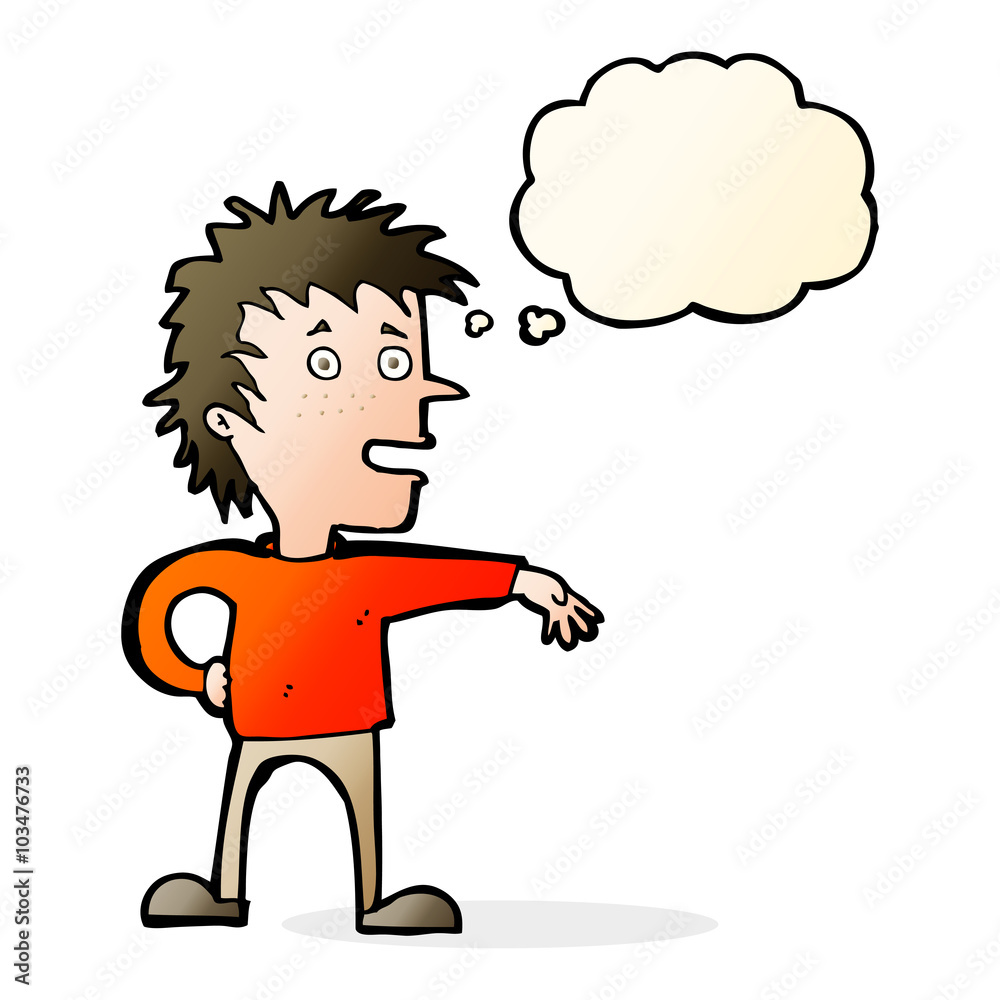 cartoon man making dismissive gesture with thought bubble cartoon man making dismissive gesture with thought bubble