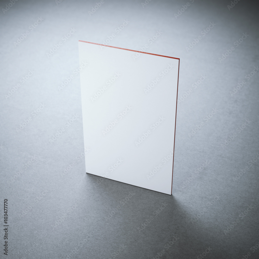 Blank white business card with red edges Blank white business card with red edges