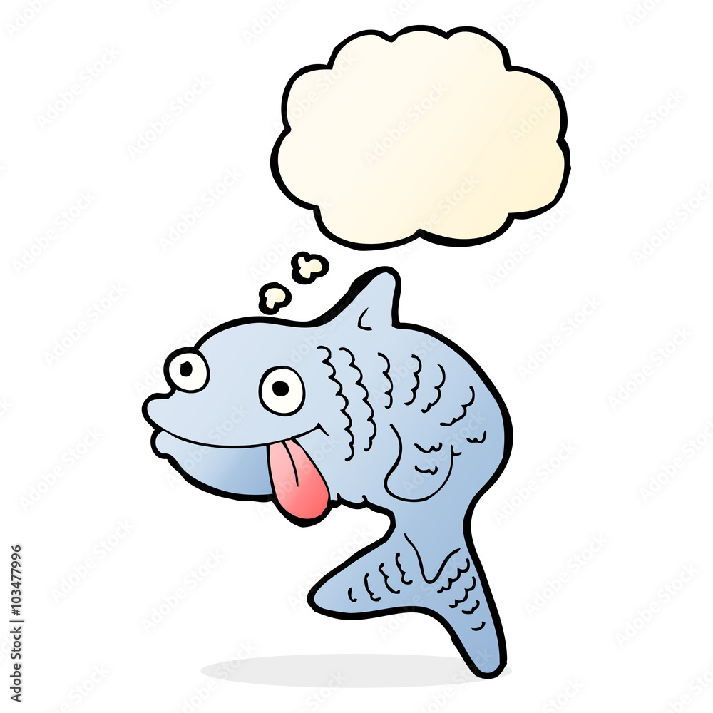 cartoon fish with thought bubble cartoon fish with thought bubble
