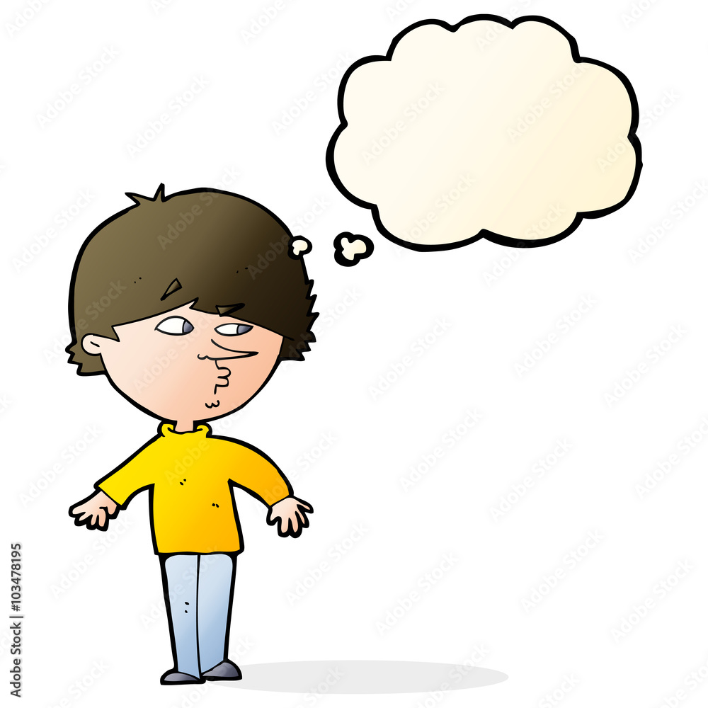 cartoon suspicious man looking over shoulder with thought bubble cartoon suspicious man looking over shoulder with thought bubble