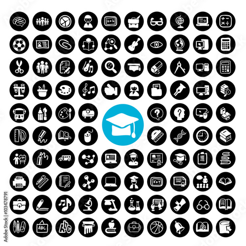 Education icon set