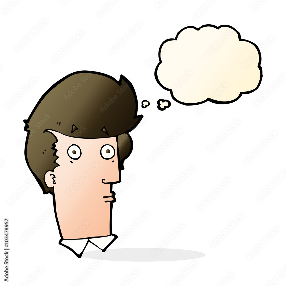 cartoon surprised expression with thought bubble cartoon surprised expression with thought bubble