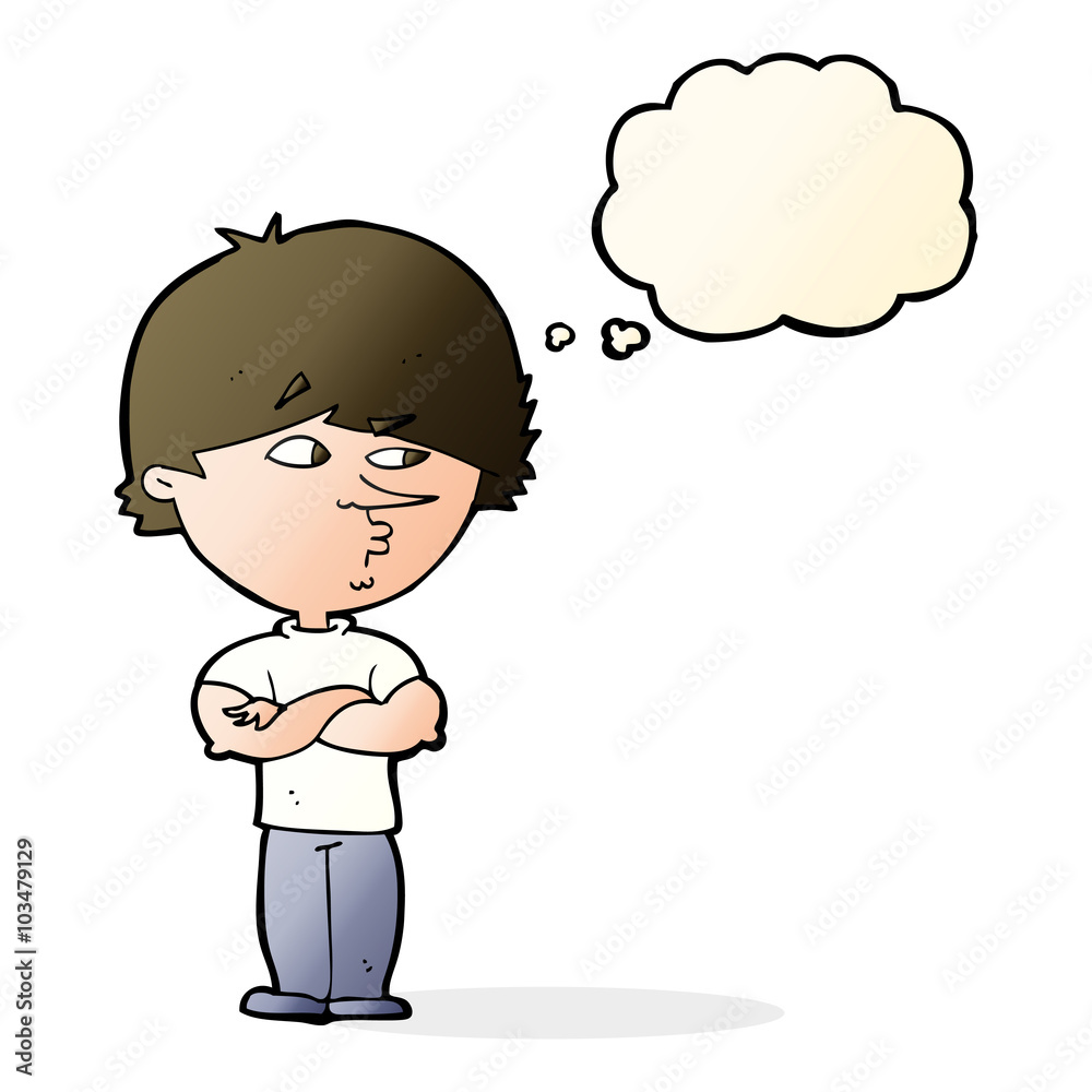 cartoon suspicious man with thought bubble cartoon suspicious man with thought bubble